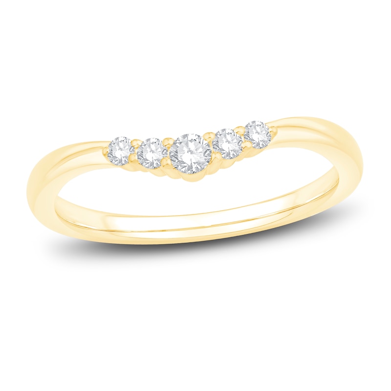 Main Image 1 of Diamond Anniversary Ring 1/6 ct tw Round 14K Yellow Gold