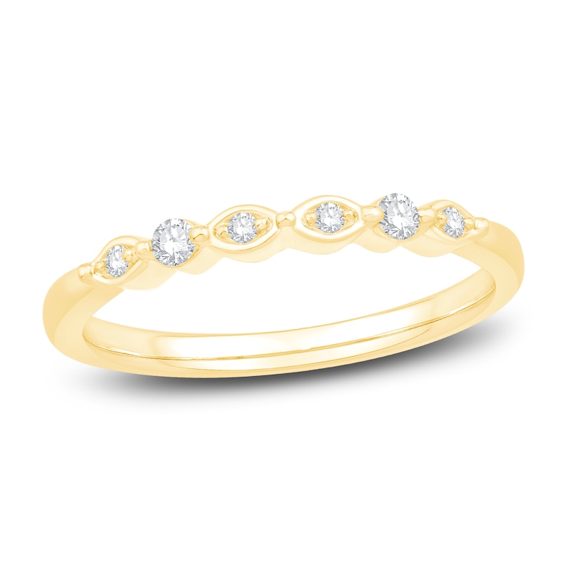 Main Image 1 of Diamond Anniversary Ring 1/10 ct tw Round 14K Yellow Gold