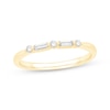 Thumbnail Image 1 of Diamond Anniversary Ring 1/5 ct tw Round/Baguette 14K Yellow Gold