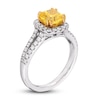 Thumbnail Image 2 of Yellow Lab-Grown Diamond Engagement Ring 2 ct tw Round 14K Two-Tone