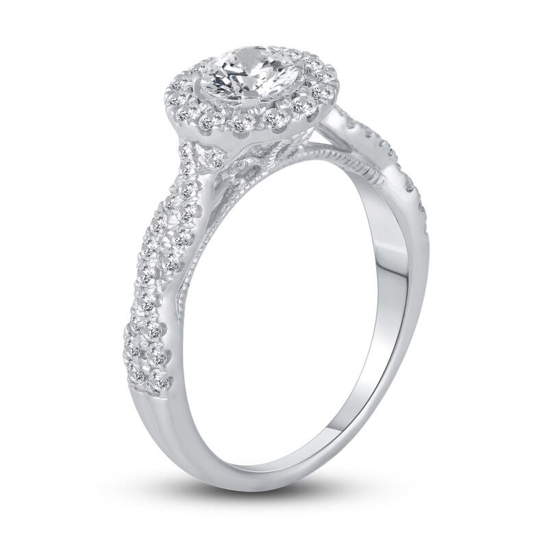 Main Image 2 of Diamond Engagement Ring 1 ct tw Round 14K White Gold