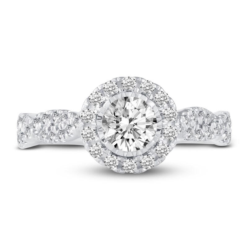 Main Image 3 of Diamond Engagement Ring 1 ct tw Round 14K White Gold
