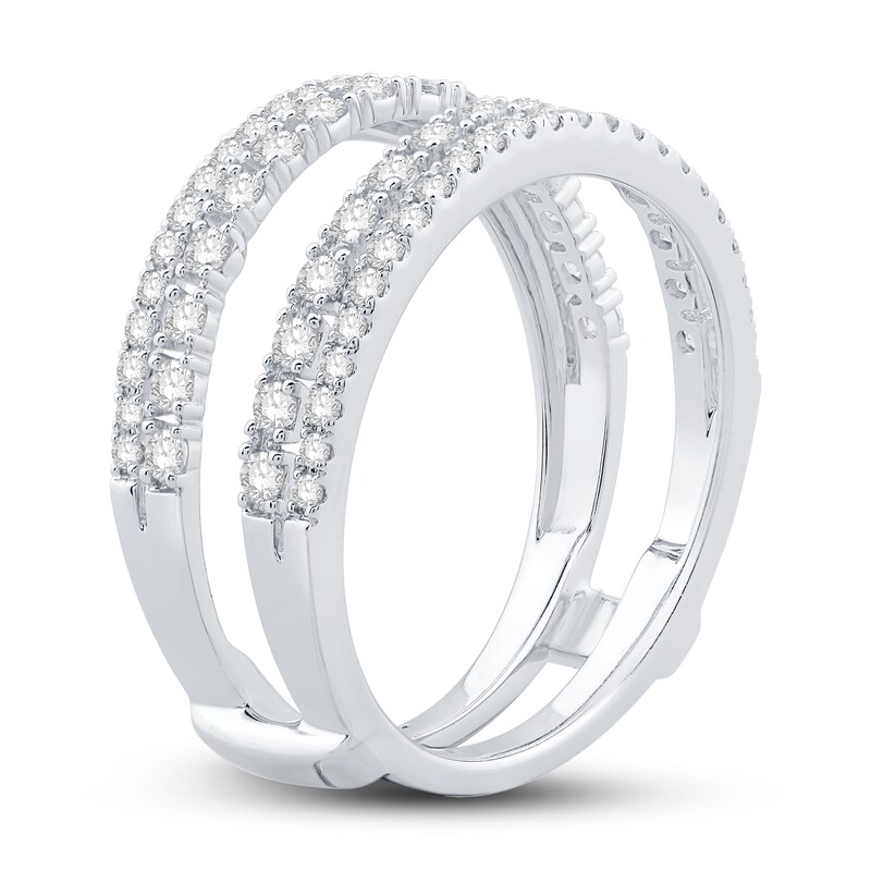 Main Image 2 of Diamond Anniversary Enhancer Ring 3/4 ct tw Round 14K White Gold