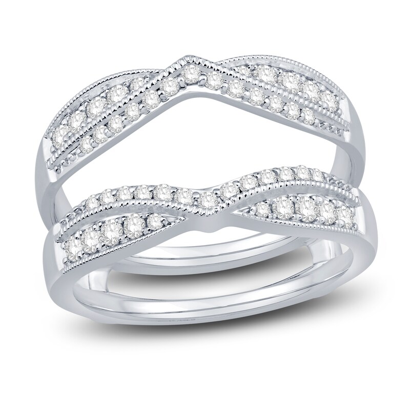Main Image 1 of Diamond Enhancer Ring 1/2 ct tw Round 14K White Gold