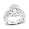 Thumbnail Image 0 of Diamond Engagement Ring 2-1/4 ct tw Pear-shaped/Round 14K White Gold