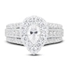 Thumbnail Image 4 of Diamond Engagement Ring 2-1/4 ct tw Pear-shaped/Round 14K White Gold