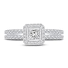 Thumbnail Image 5 of Diamond Engagement Ring 3/4 ct tw Princess/Round 14K White Gold