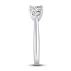 Thumbnail Image 3 of Diamond 3-Stone Engagement Ring 7/8 ct tw Princess/Round 14K White Gold