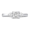 Thumbnail Image 5 of Diamond 3-Stone Engagement Ring 7/8 ct tw Princess/Round 14K White Gold