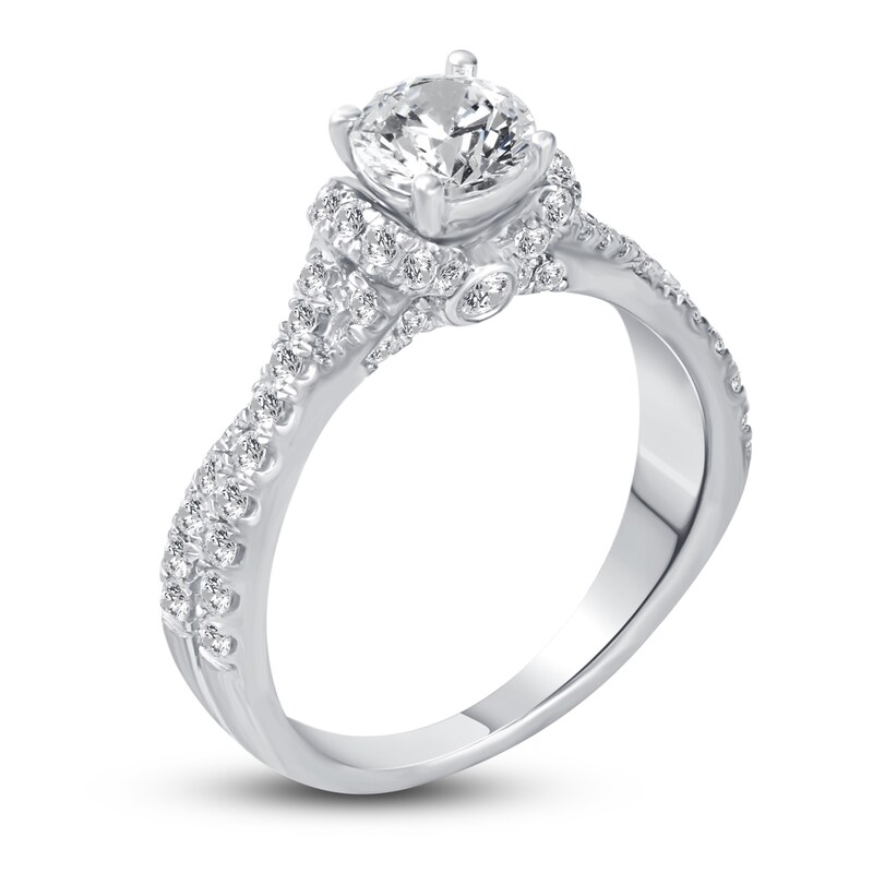 Diamond Engagement Ring 1-3/8 ct tw Round 14K White Gold