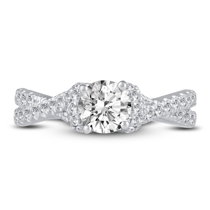 Diamond Engagement Ring 1-3/8 ct tw Round 14K White Gold