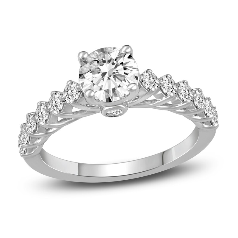 Diamond Engagement Ring 1-3/8 ct tw Round 14K White Gold