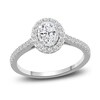 Thumbnail Image 1 of Diamond Engagement Ring 5/8 ct tw Ova/Round 14K White Gold