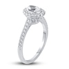 Thumbnail Image 2 of Diamond Engagement Ring 5/8 ct tw Ova/Round 14K White Gold