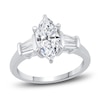 Thumbnail Image 0 of Diamond 3-Stone Engagement Ring 1-3/4 ct tw Marquise/Baguette 14K White Gold