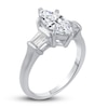 Thumbnail Image 1 of Diamond 3-Stone Engagement Ring 1-3/4 ct tw Marquise/Baguette 14K White Gold