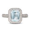 Thumbnail Image 2 of LALI Jewels Natural Aquamarine Engagement Ring 7/8 ct tw Diamonds 14K White Gold