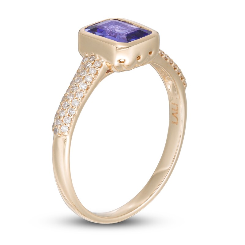 Main Image 2 of LALI Jewels Natural Tanzanite Engagement Ring 1/5 ct tw Diamonds 14K Yellow Gold