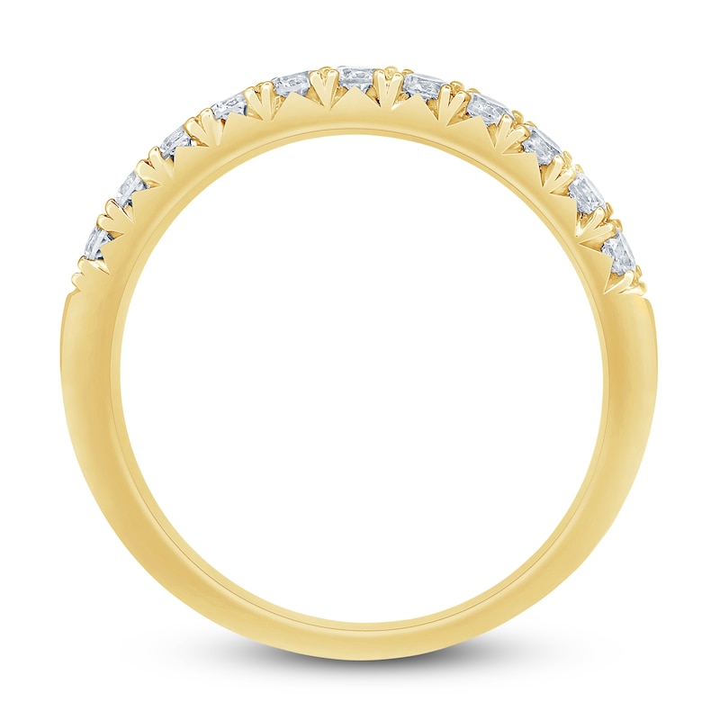 Main Image 3 of French Pave Diamond Anniversary Band 1/2 ct tw Round 14K Yellow Gold