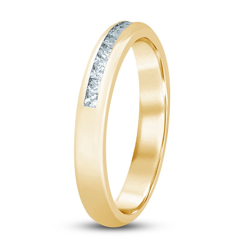 Main Image 2 of Diamond Wedding Band 1/4 ct tw Princess 14K Yellow Gold