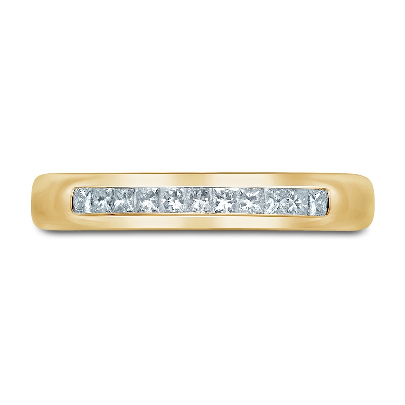 Main Image 3 of Diamond Wedding Band 1/4 ct tw Princess 14K Yellow Gold