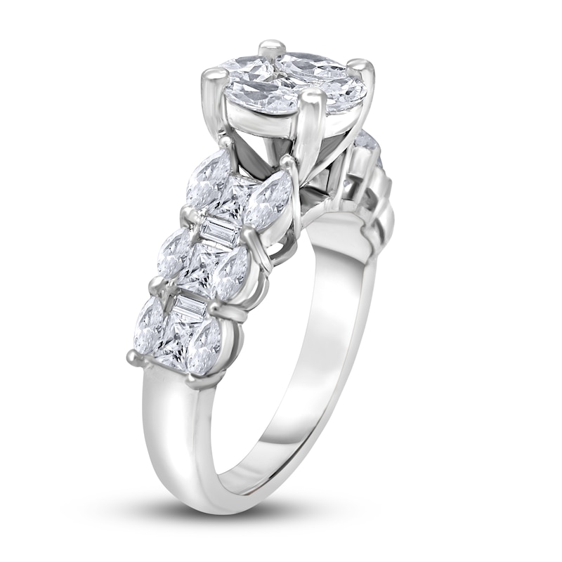 Main Image 2 of Diamond Engagement Ring 2-3/8 ct tw Princess/Marquise/Baguette 14K White Gold