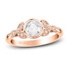 Thumbnail Image 0 of ArtCarved Rose-Cut Diamond Engagement Ring 1/2 ct tw 14K Rose Gold