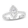 Thumbnail Image 1 of Diamond Engagement Ring 1 ct tw Marquise/Round 14K White Gold