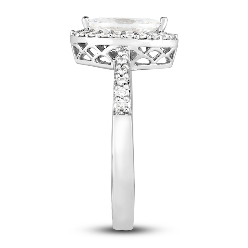 Main Image 2 of Diamond Engagement Ring 1 ct tw Marquise/Round 14K White Gold