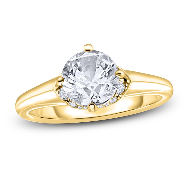 Main Image 1 of Diamond Engagement Ring 1-1/8 ct tw Round 14K Yellow Gold