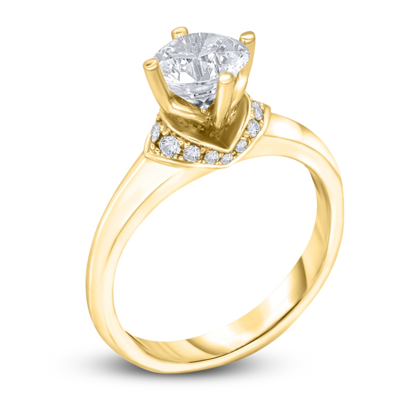 Main Image 2 of Diamond Engagement Ring 1-1/8 ct tw Round 14K Yellow Gold