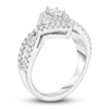 Thumbnail Image 1 of Diamond Engagement Ring 1 ct tw Marquise/Round 14K White Gold