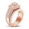 Thumbnail Image 2 of Diamond Bridal Set 1-3/4 ct tw Round 14K Rose Gold