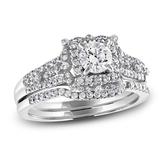 Diamond Bridal Set 1 ct tw Round 14K White Gold