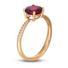 Thumbnail Image 1 of LALI Jewels Natural Rhodolite Garnet Engagement Ring 1/15 ct tw Diamonds 14K Rose Gold