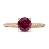 Thumbnail Image 2 of LALI Jewels Natural Rhodolite Garnet Engagement Ring 1/15 ct tw Diamonds 14K Rose Gold
