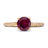 Thumbnail Image 2 of LALI Jewels Natural Rhodolite Garnet Engagement Ring 1/15 ct tw Diamonds 14K Rose Gold