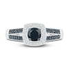Thumbnail Image 2 of Black Diamond Engagement Ring 3/4 ct tw Round 10K White Gold