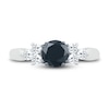 Thumbnail Image 2 of Black Diamond Engagement Ring 1-1/4 ct tw Round 10K White Gold