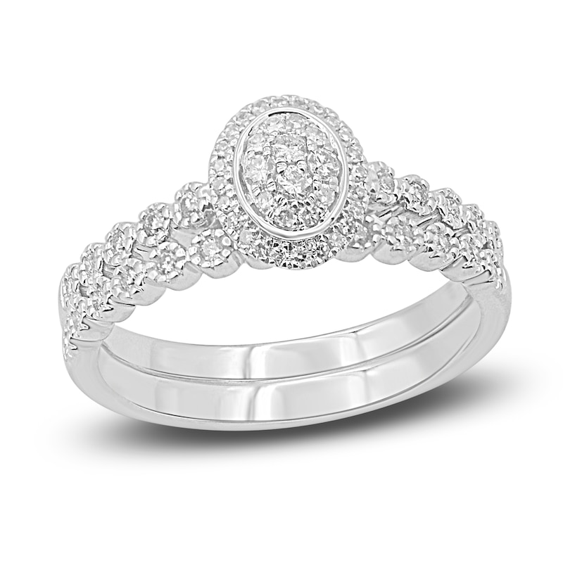 Main Image 1 of Diamond Bridal Set 1/2 ct tw Round 14K White Gold