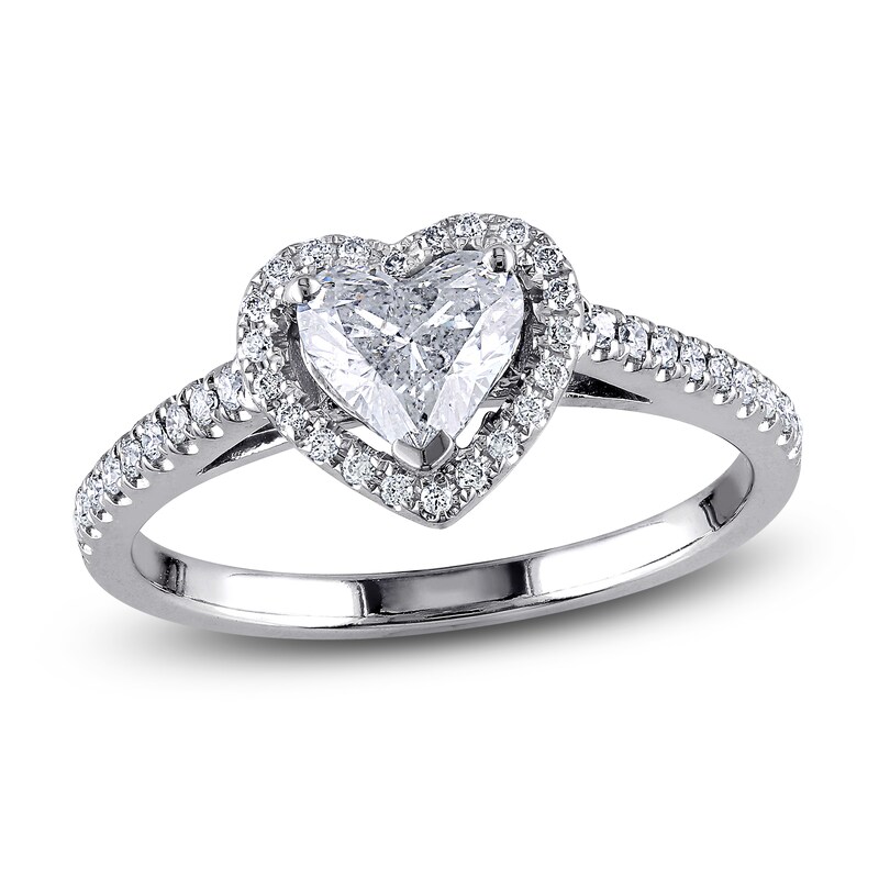 Diamond Engagement Ring 1 Ct Tw Heart 14k White Gold Jared