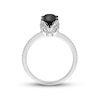 Thumbnail Image 3 of Black Diamond Engagement Ring 1 ct tw Round 14K White Gold