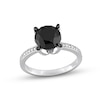 Thumbnail Image 0 of Black Diamond Engagement Ring 3 ct tw Round 14K White Gold
