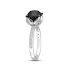 Thumbnail Image 1 of Black Diamond Engagement Ring 3 ct tw Round 14K White Gold