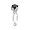 Thumbnail Image 2 of Black Diamond Engagement Ring 3 ct tw Round 14K White Gold