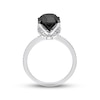 Thumbnail Image 2 of Black Diamond Engagement Ring 3 ct tw Round 14K White Gold