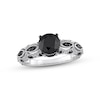 Thumbnail Image 1 of Black Diamond Engagement Ring 2 ct tw Round 10K White Gold