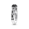 Thumbnail Image 2 of Black Diamond Engagement Ring 2 ct tw Round 10K White Gold