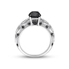 Thumbnail Image 3 of Black Diamond Engagement Ring 2 ct tw Round 10K White Gold