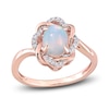 Thumbnail Image 0 of Lab-Created Opal Engagement Ring 1/10 ct tw Diamonds 10K Rose Gold